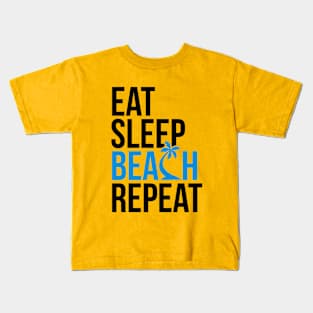 Eat Sleep Beach Kids T-Shirt